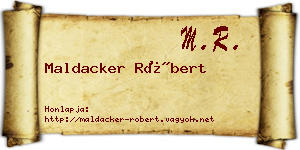 Maldacker Róbert névjegykártya